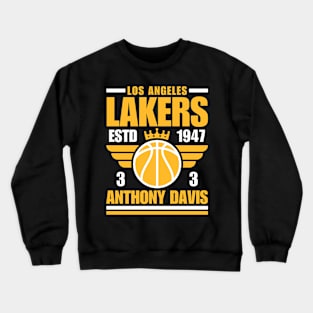 Los Angeles Lakers Davis 3 Basketball Retro Crewneck Sweatshirt